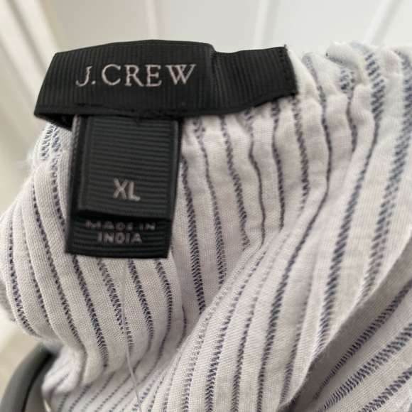 🏷️ SALE - NWT J. Crew Striped Off the Shoulder Dress Coverup Beach Holiday - Picture 4 of 7